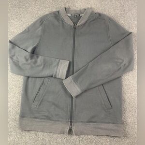 ROBERT BARAKETT Mens Pima Cotton Full Zip Jacket Size XL Gray